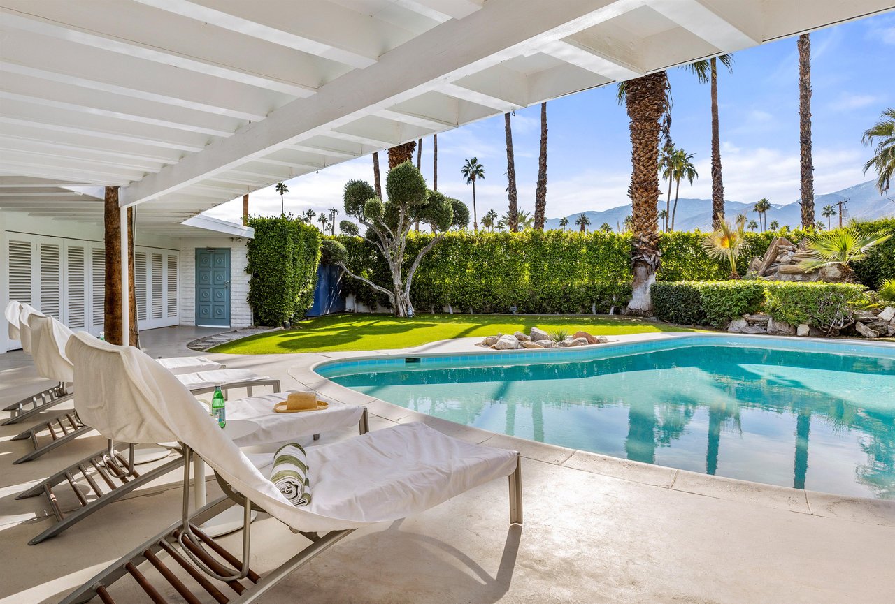 Relax under the shaded patio