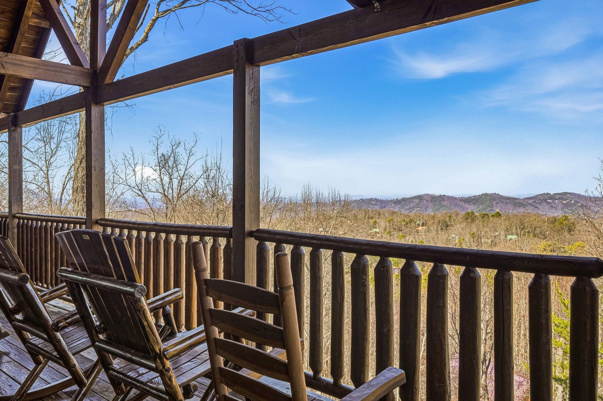 Unwind on your private deck with mountain vistas stretching endlessly before you, where morning coffee tastes better in the fresh air.