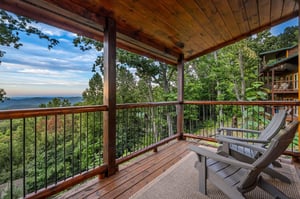 Upper level bedroom balcony views
