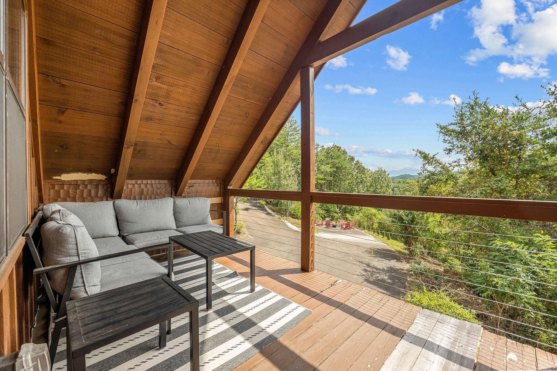 Deck furniture and view