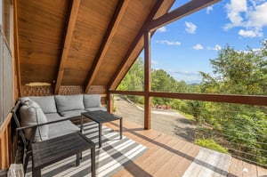 Deck furniture and view