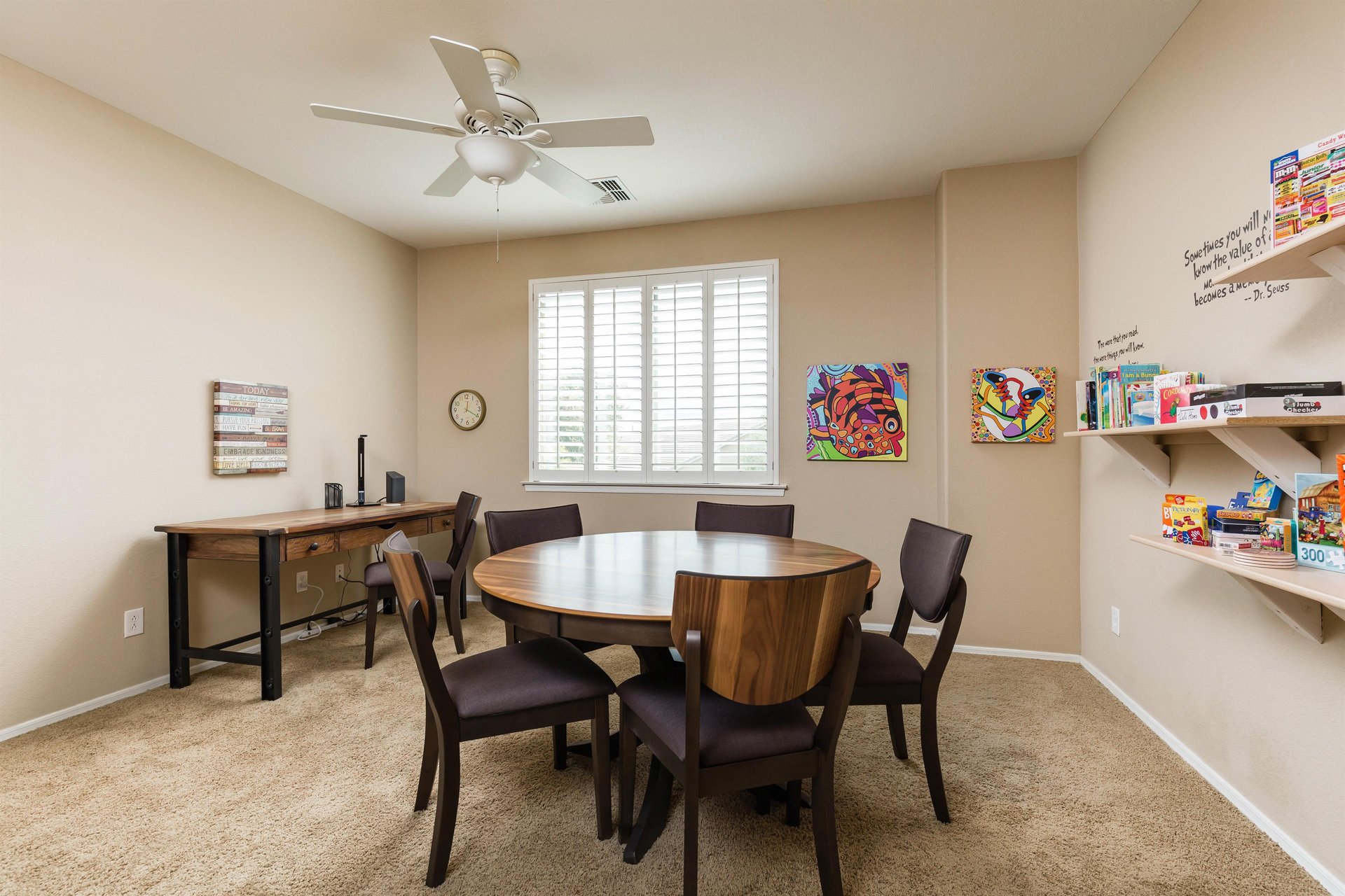 Game room and desk