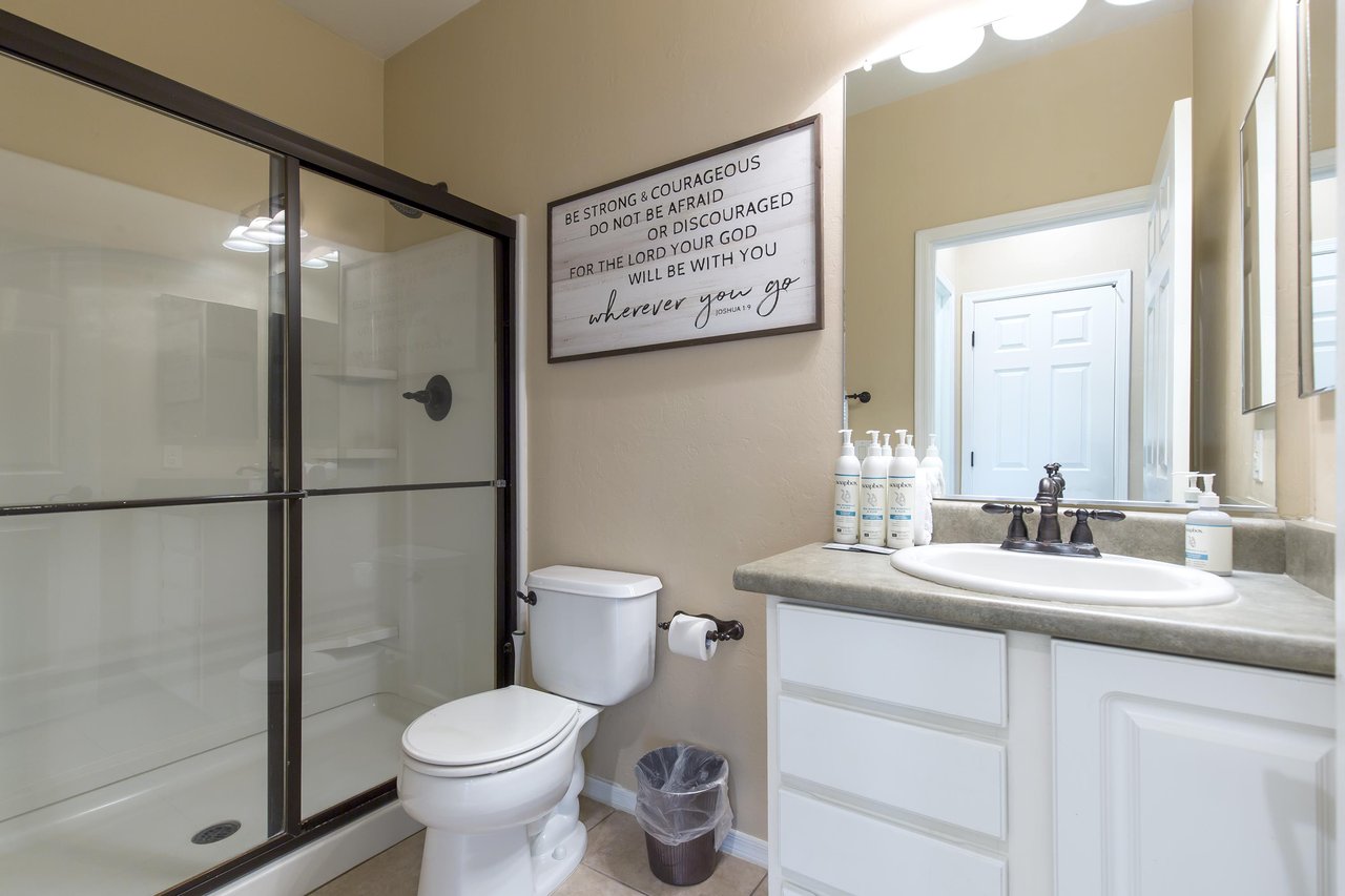 Standalone shower.