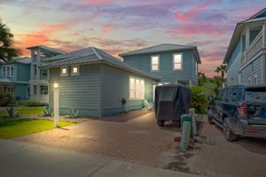 Driveway behind house