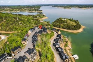 aerial pictures around Lakeview Cabin