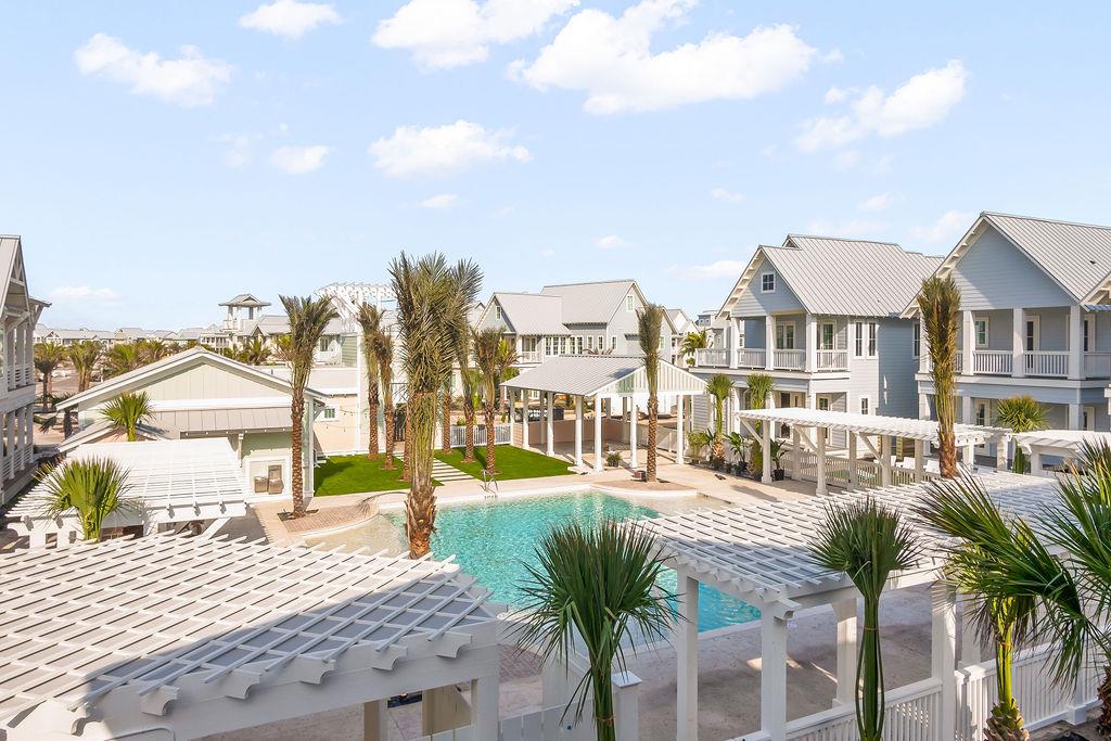 Balcony View of Glow Pool  Fitness Center