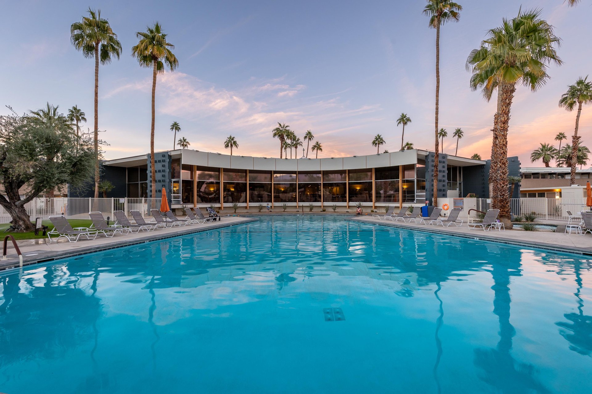 Watch the sunset from the pool