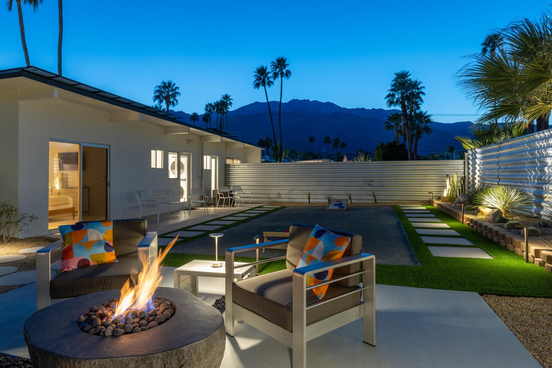 Time to grab a bottle of wine and gather around the firepit