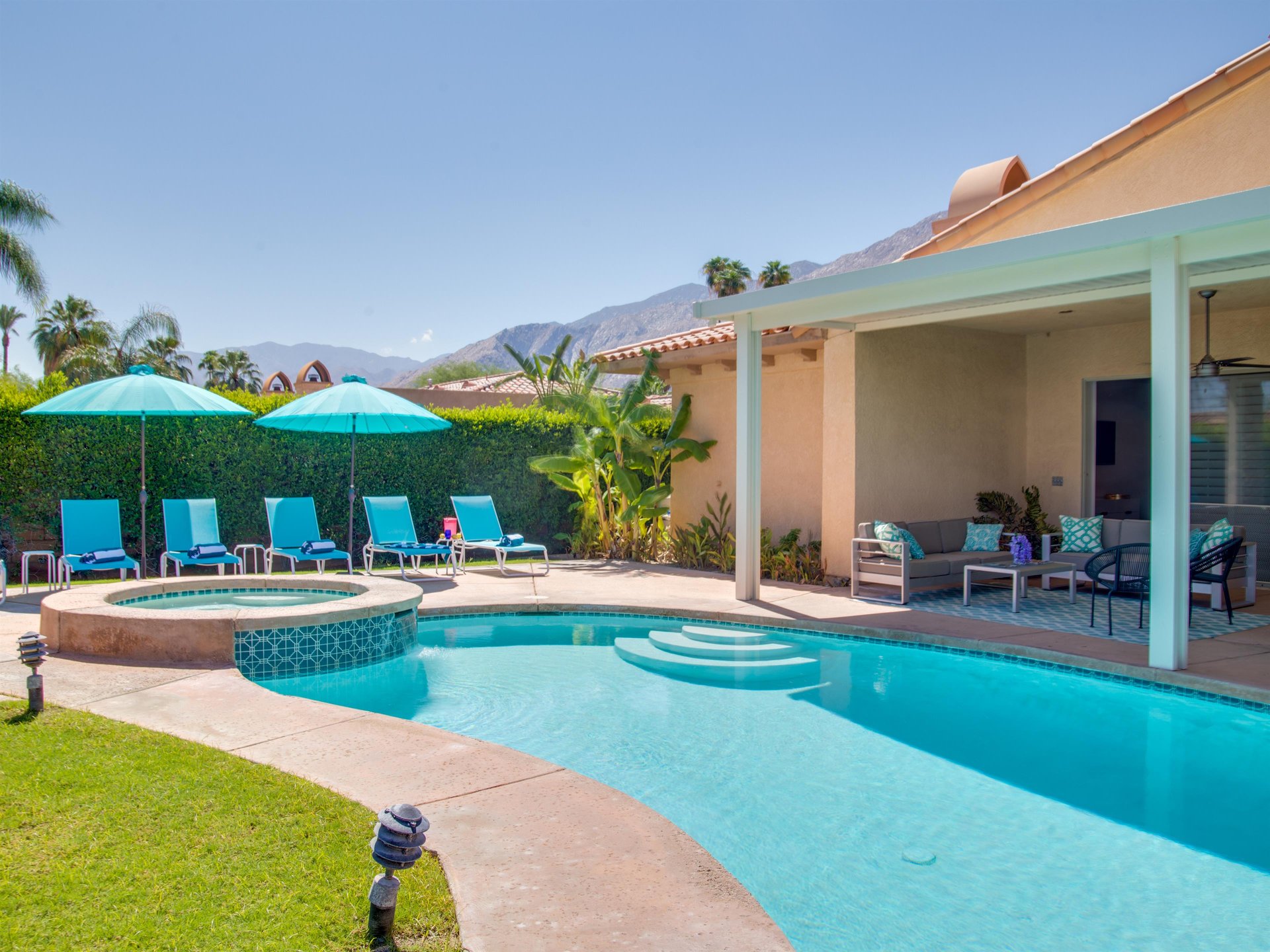 Dive into the pool at any time of the day or night