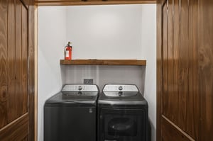 Your own private laundry closet means you can pack light and keep your wardrobe fresh throughout your stay.