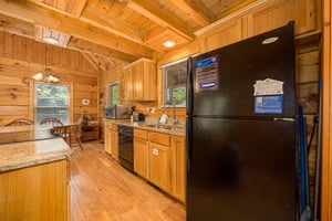 Wooden kitchen cabinets and appliances