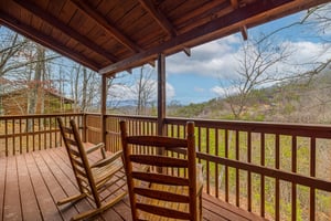 Rocking Chairs on Covered Porch at Mountain Magic