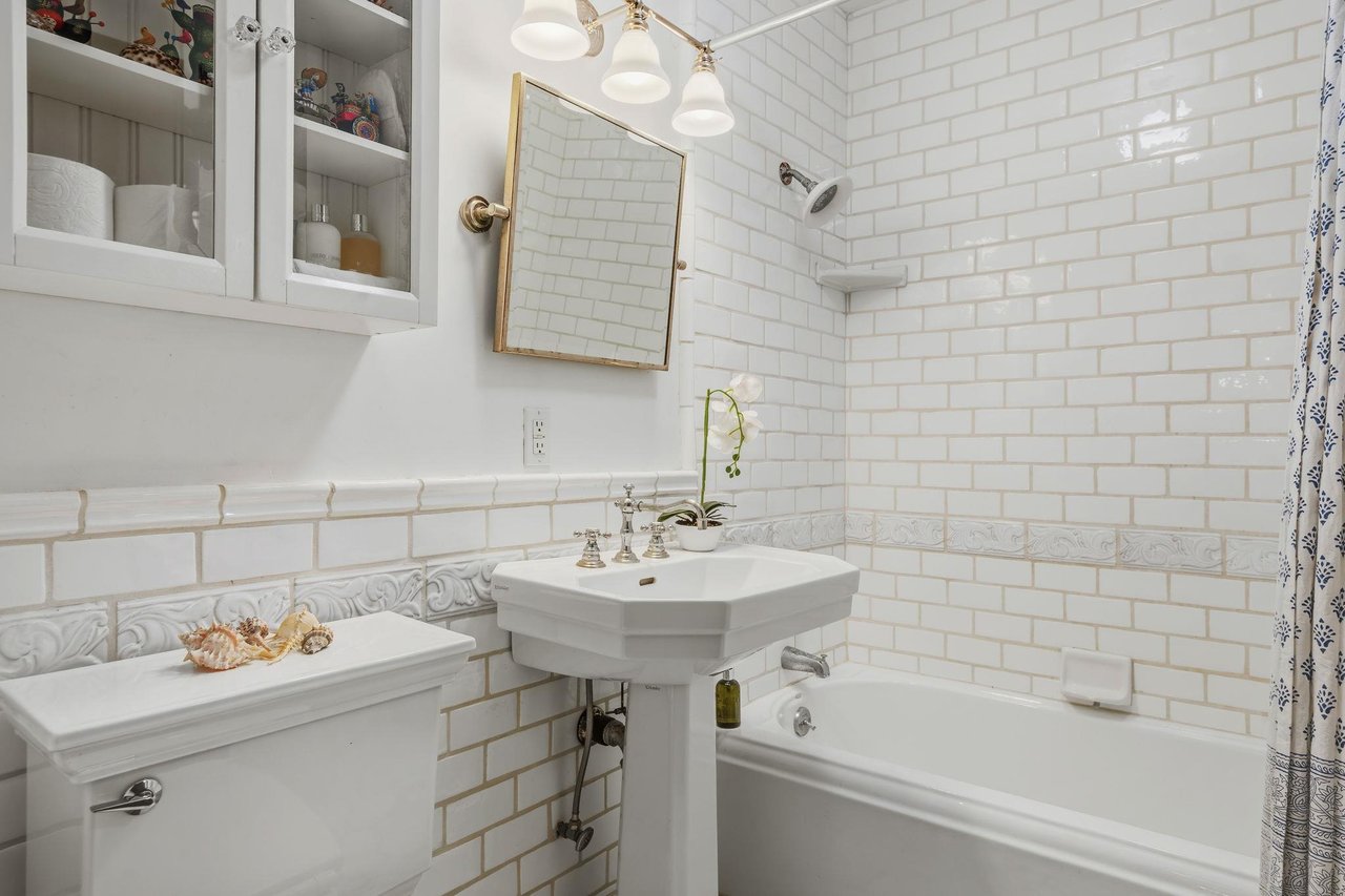 Bathroom with showertub combination.