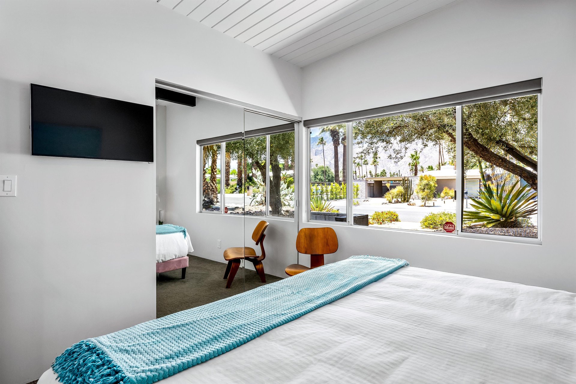 Mountain views from the bedroom