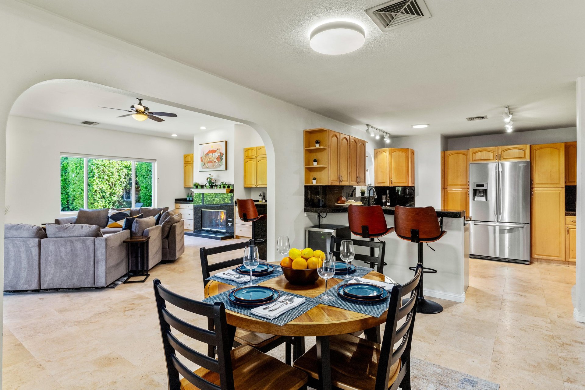 Two dining rooms