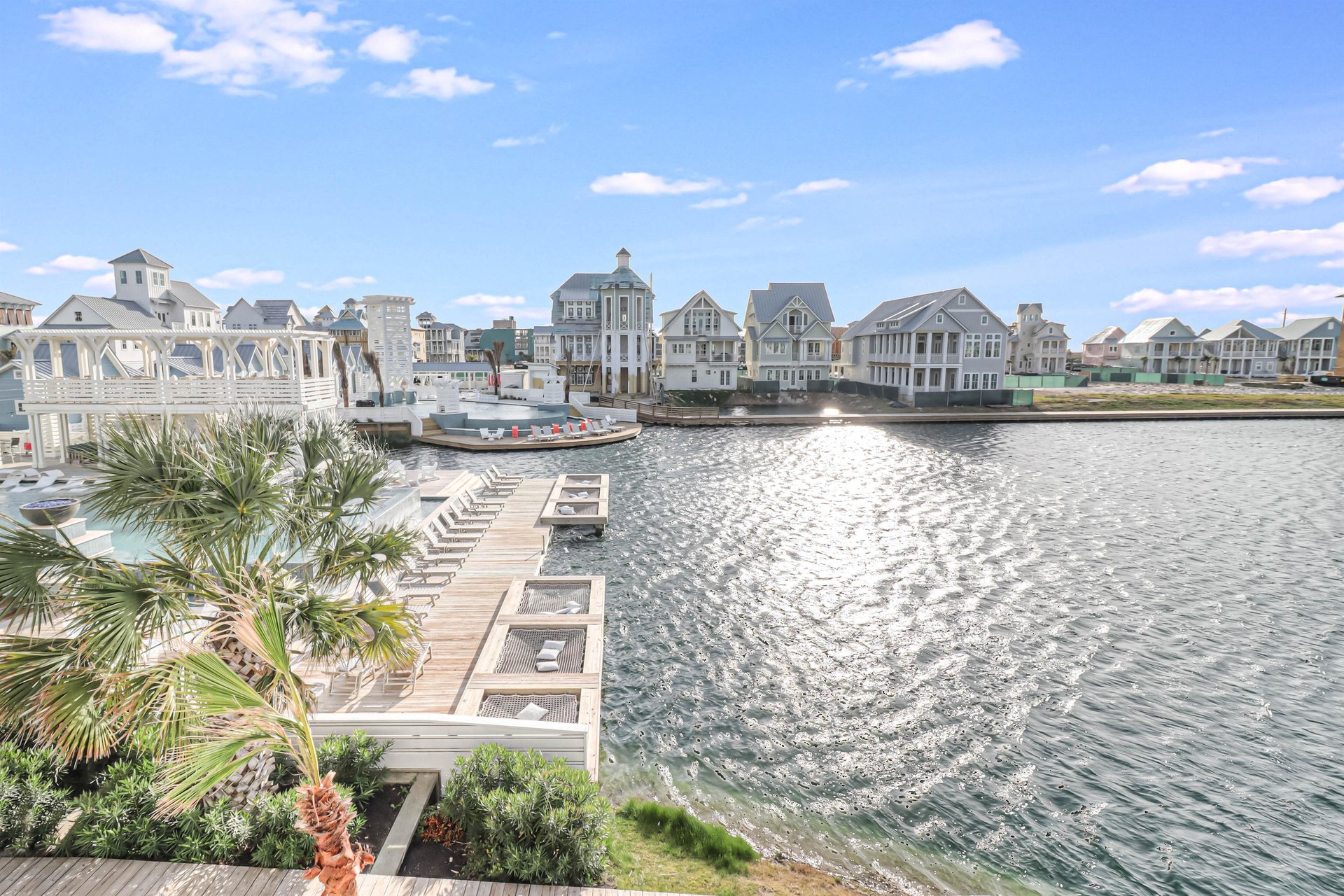 Living Area, View of South Lake and Pool, 2nd Floor