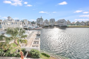Living Area, View of South Lake and Pool, 2nd Floor