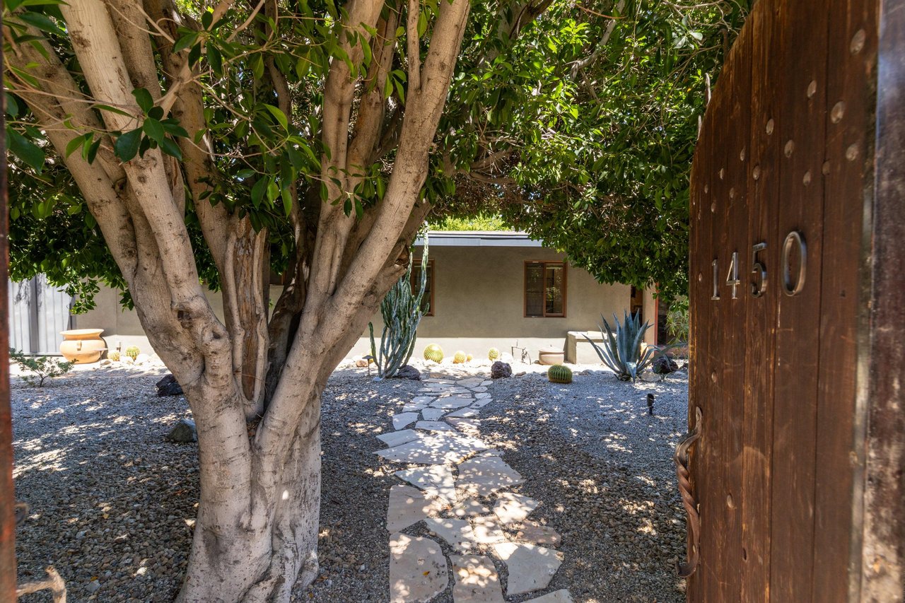 Gate leading to the front entry.
