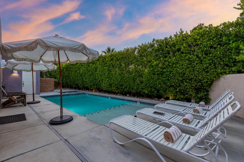 Stunning poolside sunsets