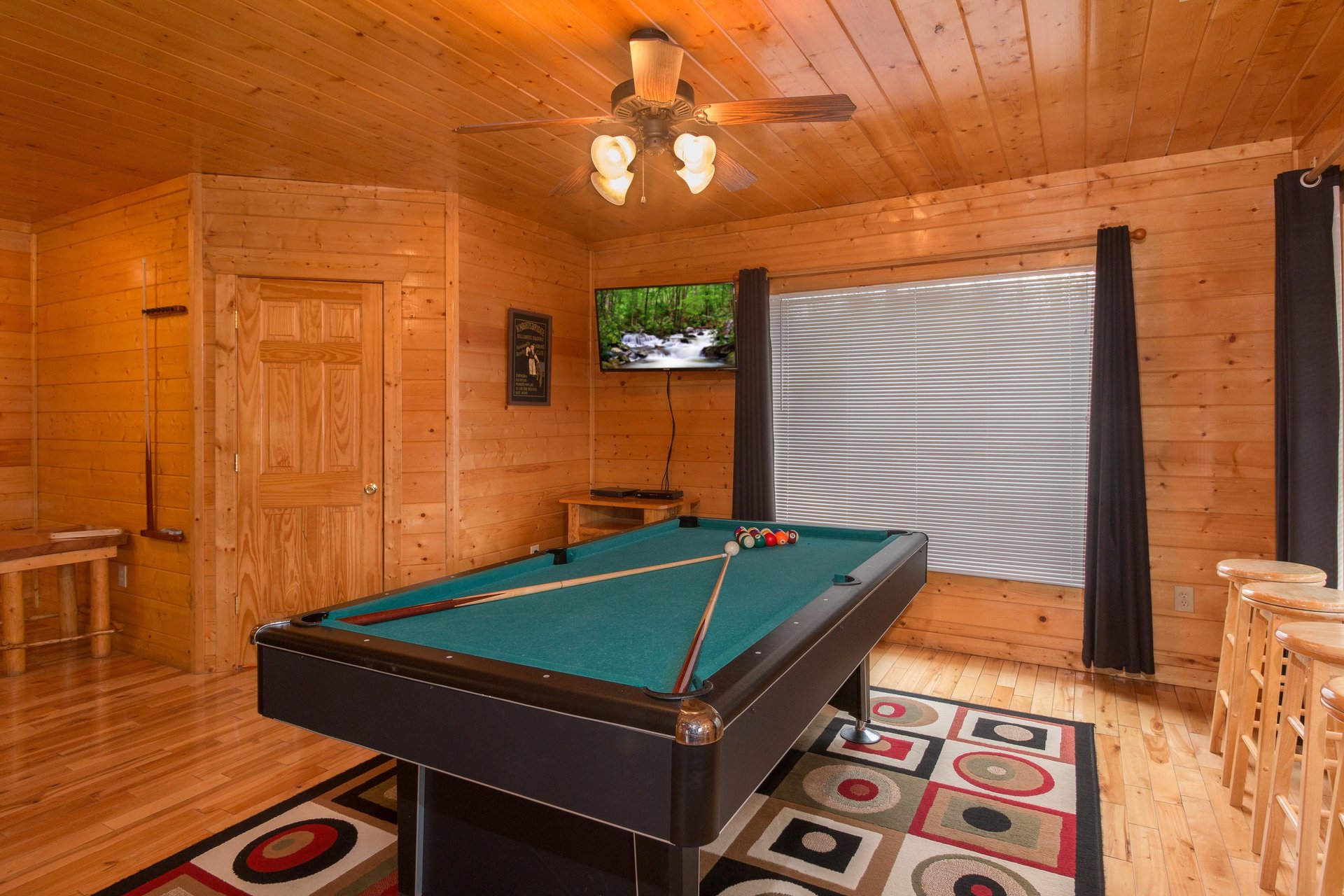 Pool table at Country Bears Getaway, a 3bedroom cabin rental located in Gatlinburg