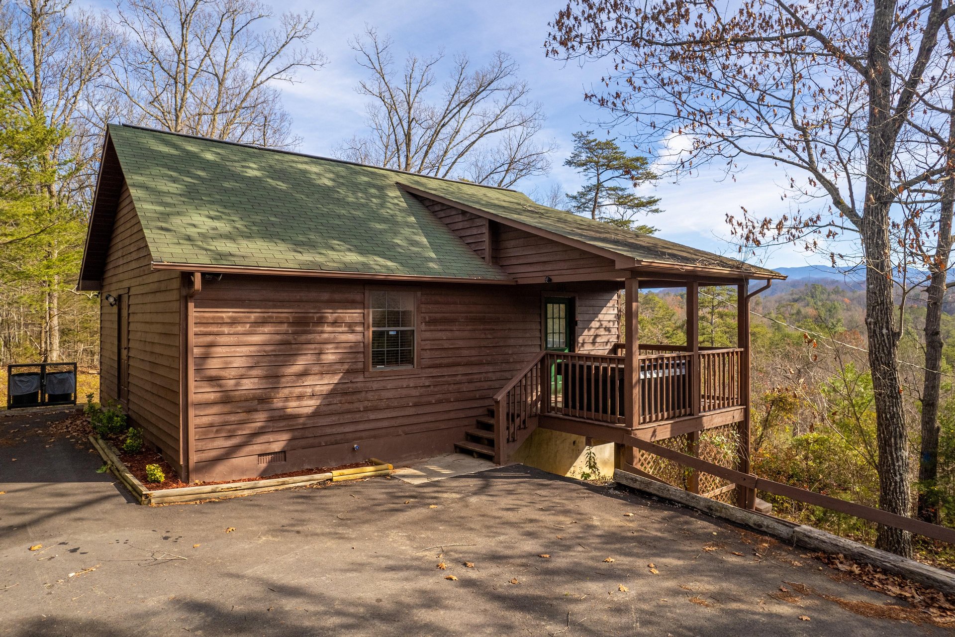 Mountain view at Liams Lookout, a 2 bedroom cabin rental located in Pigeon Forge
