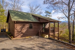 Mountain view at Liams Lookout, a 2 bedroom cabin rental located in Pigeon Forge