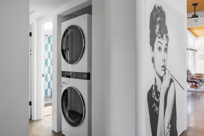 Washer and Dryer behind the closet door