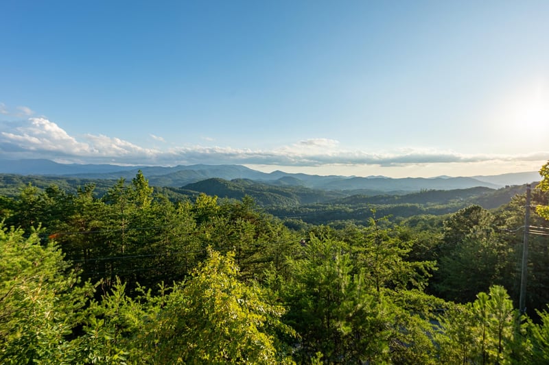 Mountain view at Black Bear Ridge, a 3bedroom cabin rental located in Pigeon Forge