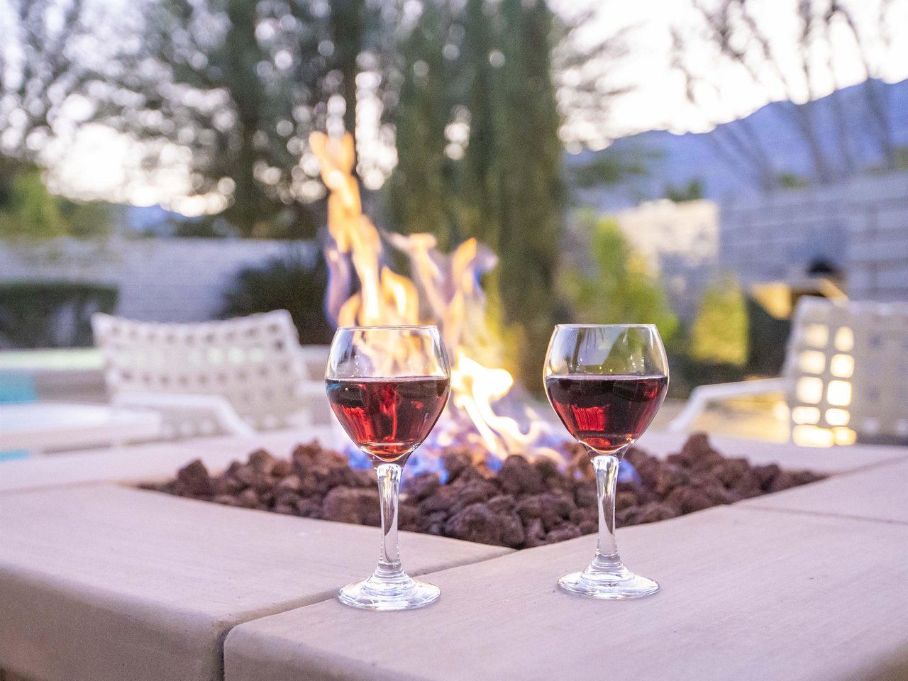 Enjoy a cozy evening by the firepit