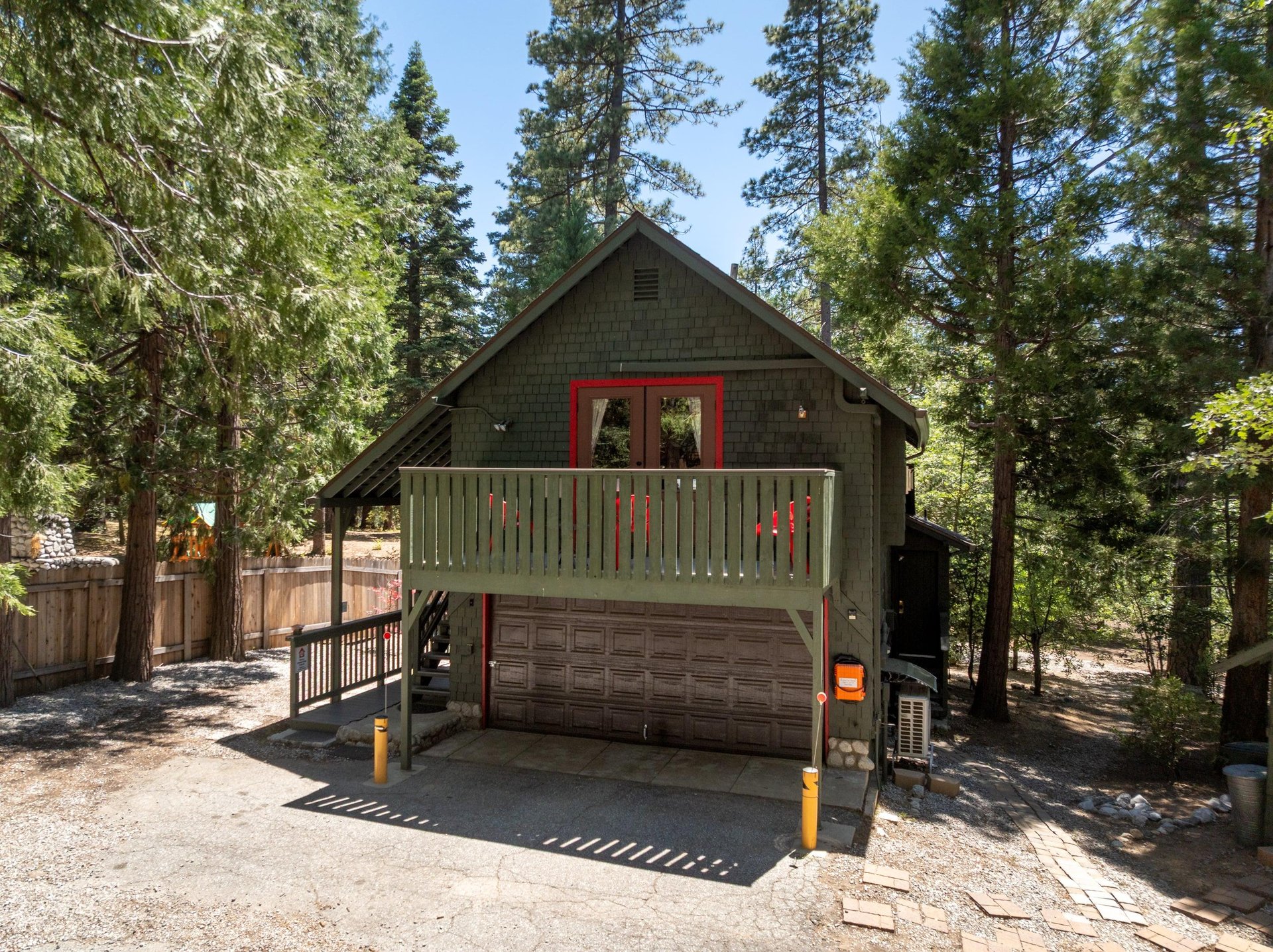 View of parking area.