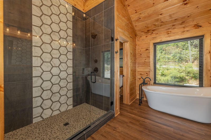 Large walk in shower