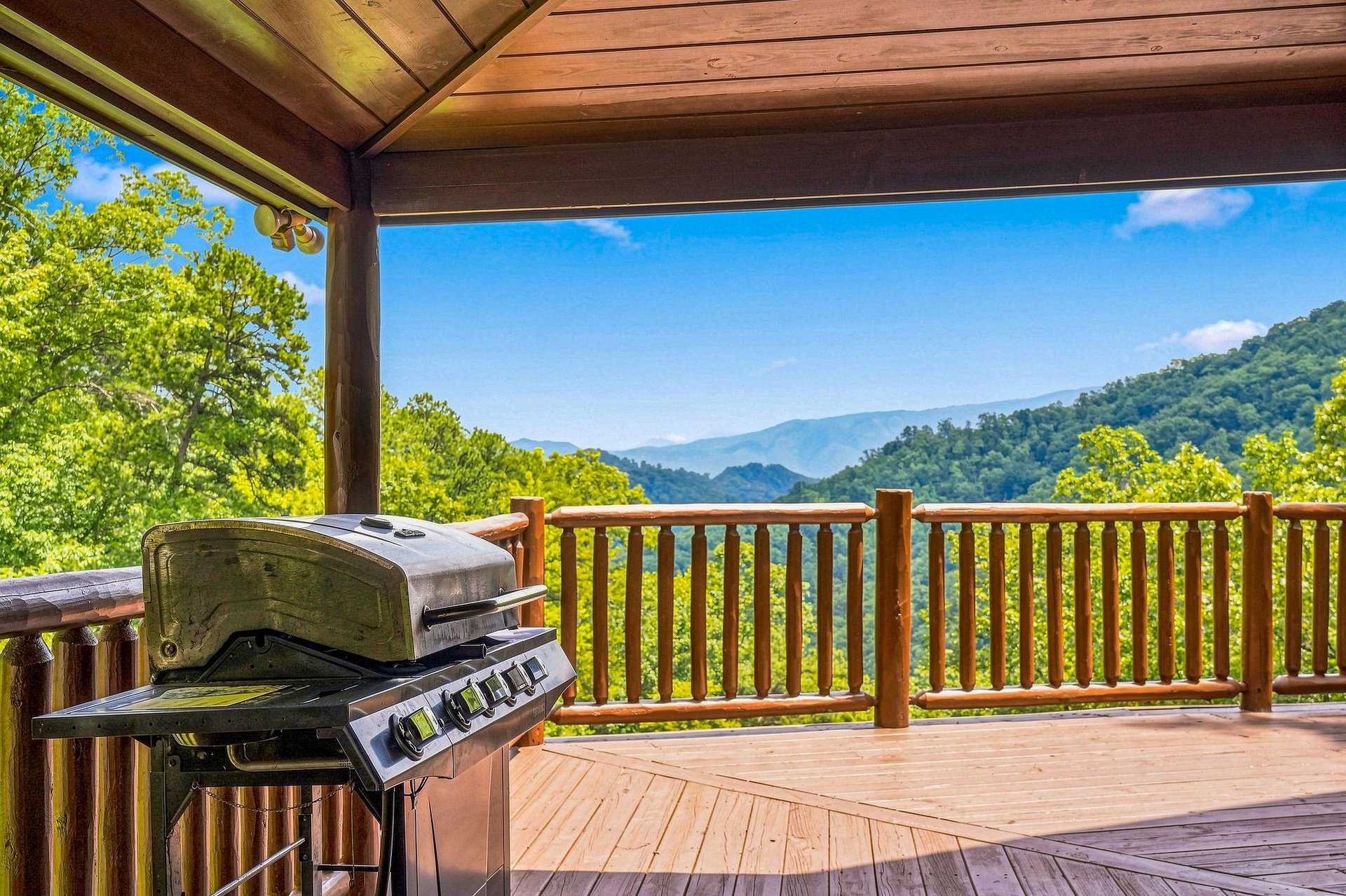 Grill your favorite meal on the spacious deck while soaking in stunning mountain vistas that stretch for miles.