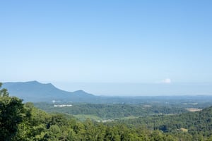 Window view at Cozy Mountain View, a 1 bedroom cabin rental located in Pigeon Forge