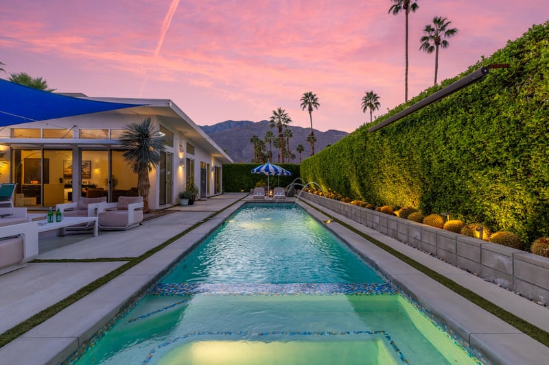 Watch the sunset from the connected spa