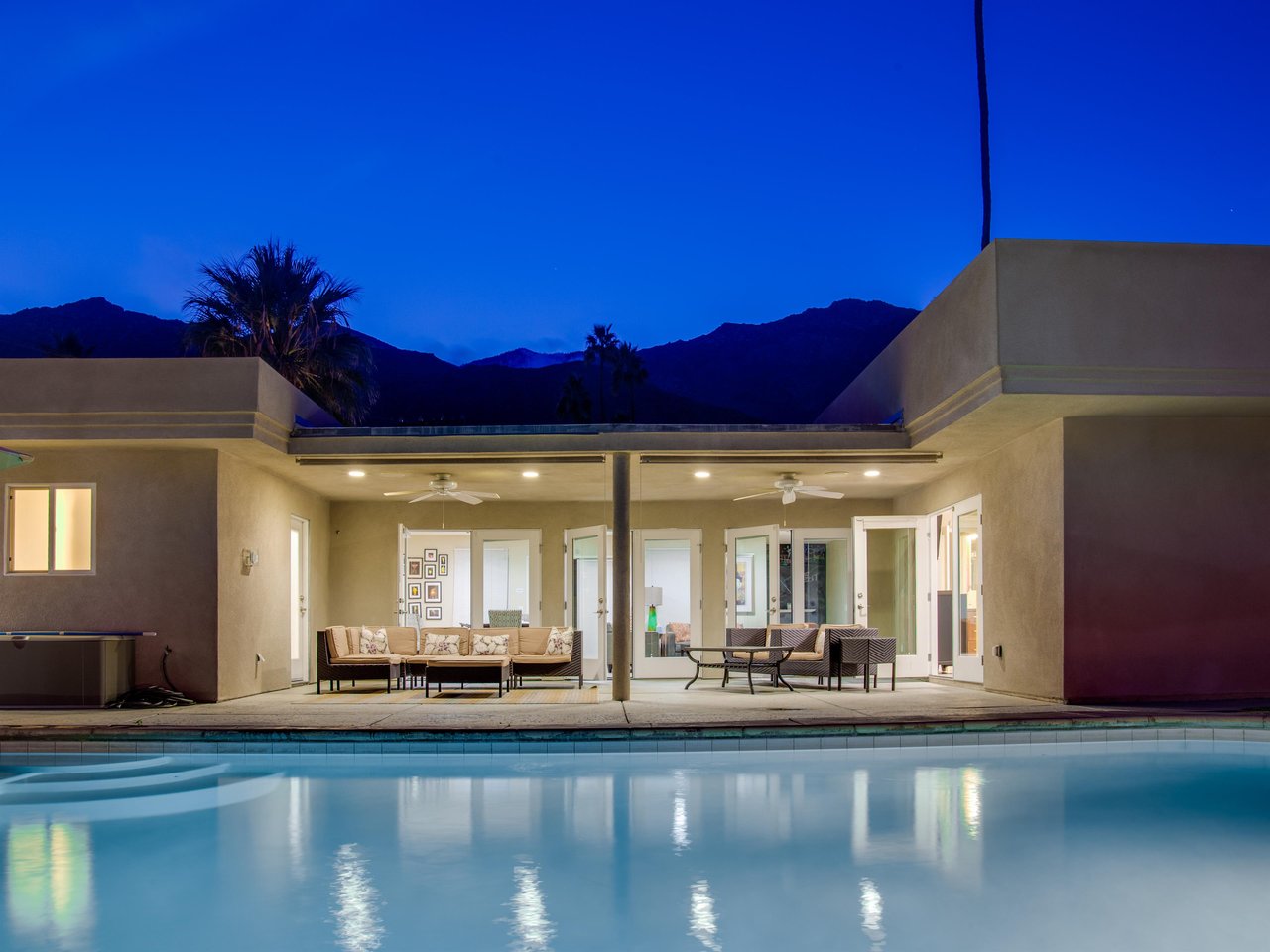 The large pool with integrated spa is fabulous