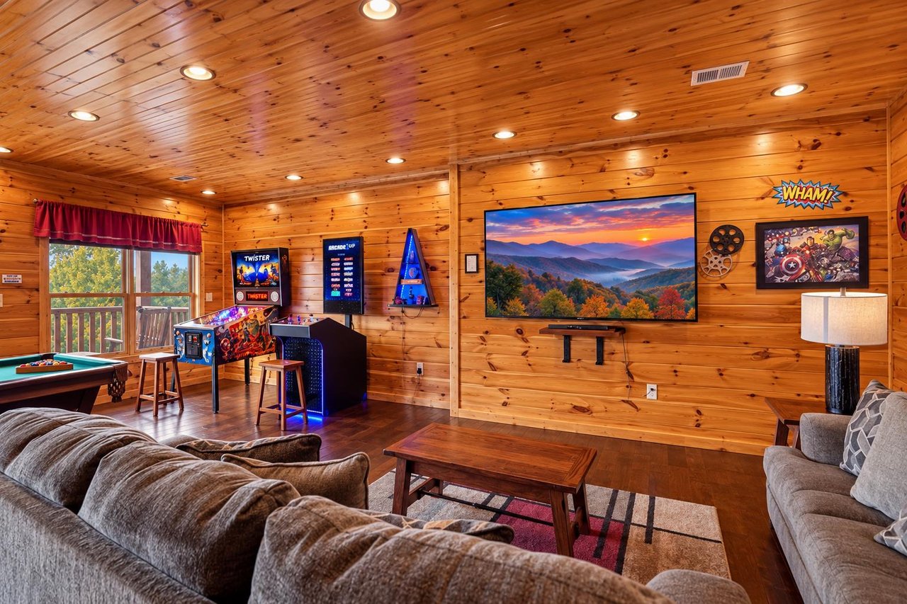 Large TV in the Lounge Area Downstairs