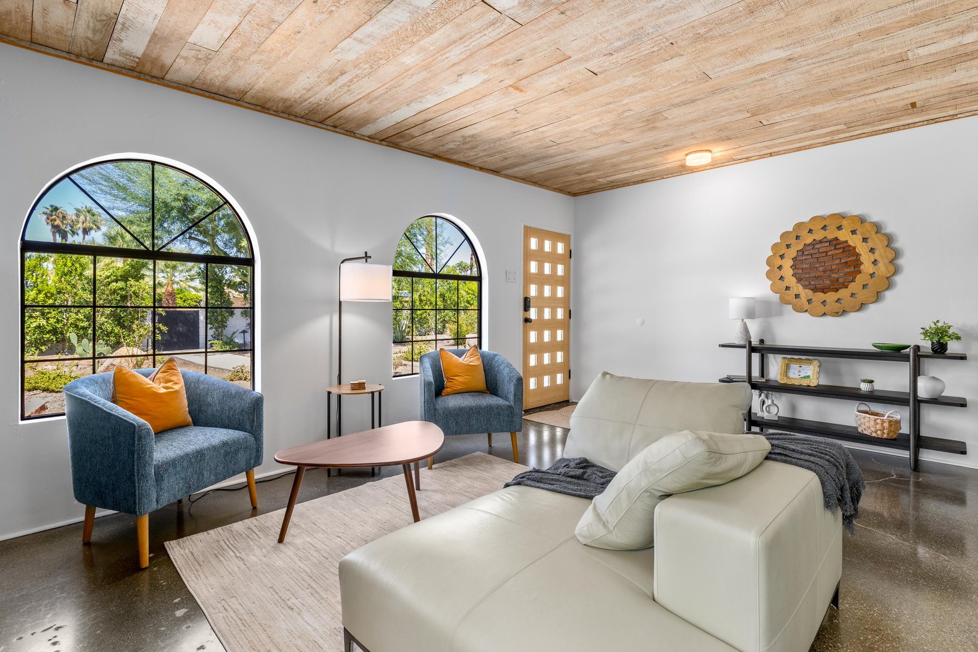 Midcentury modern furniture throughout