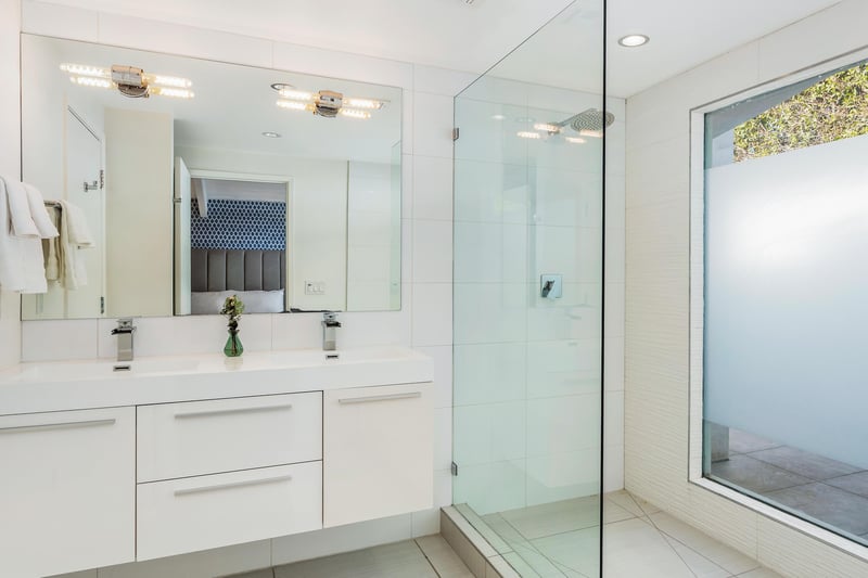 Bright guest bathroom