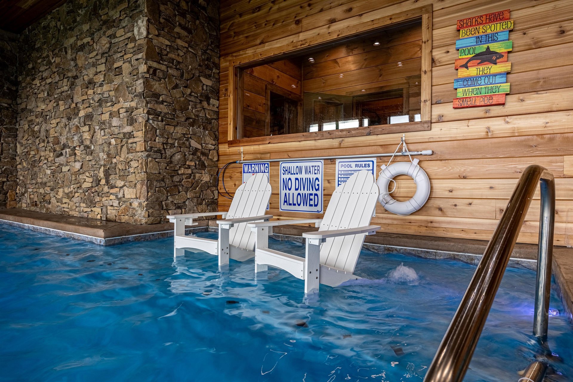 Seating in the Indoor Pool