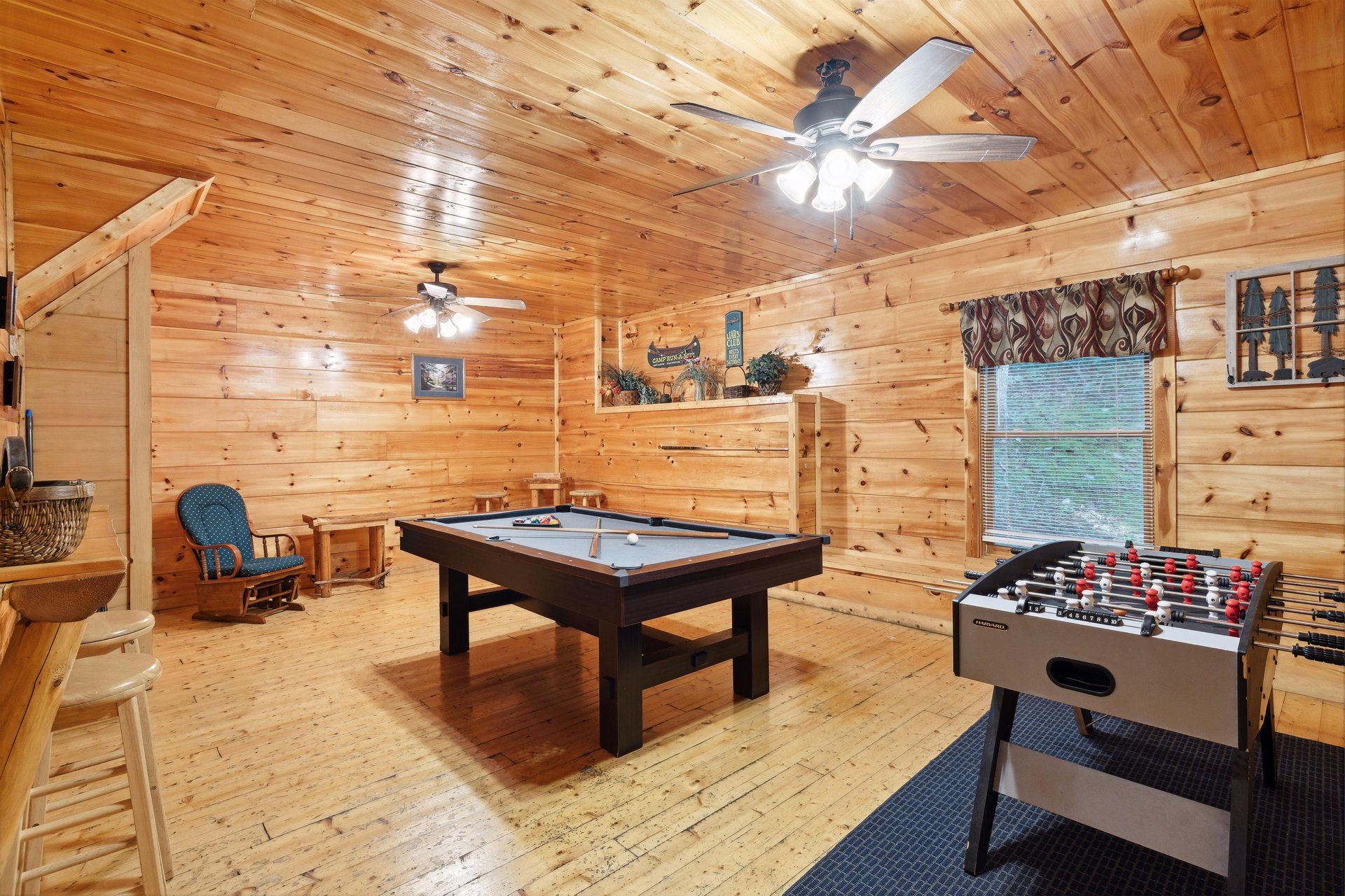 Pool table and foosball table