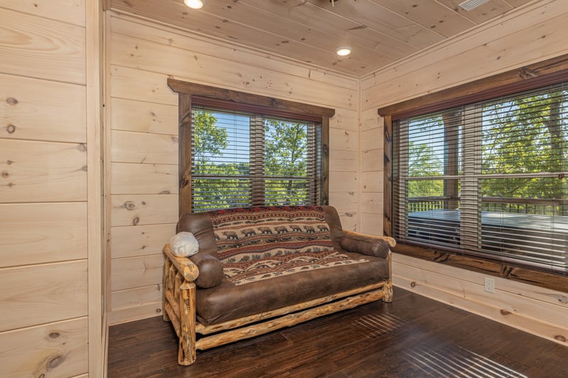 futon with windows