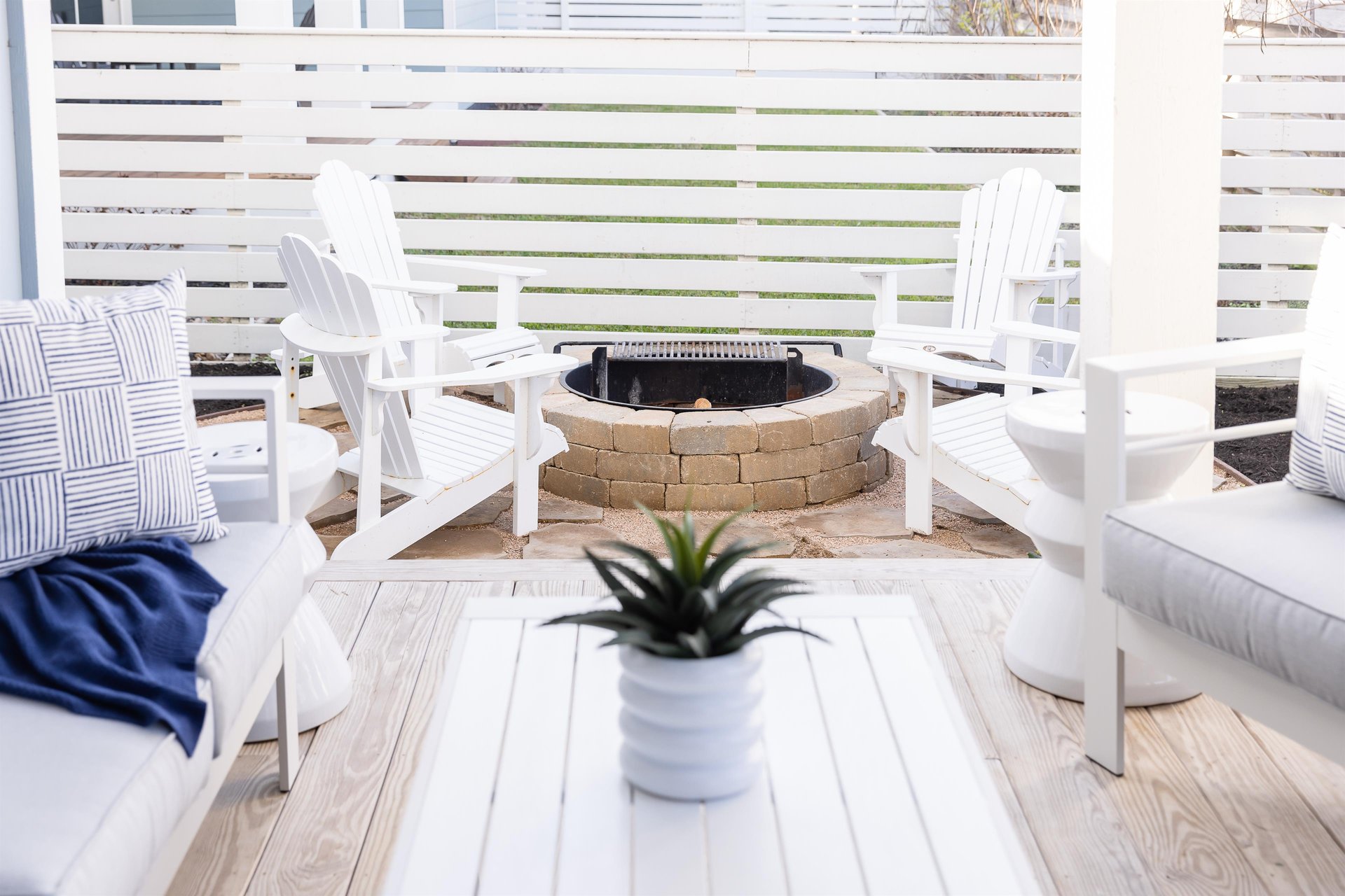 Exterior Seating and Fire Pit, Back Porch
