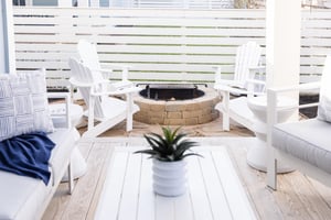 Exterior Seating and Fire Pit, Back Porch