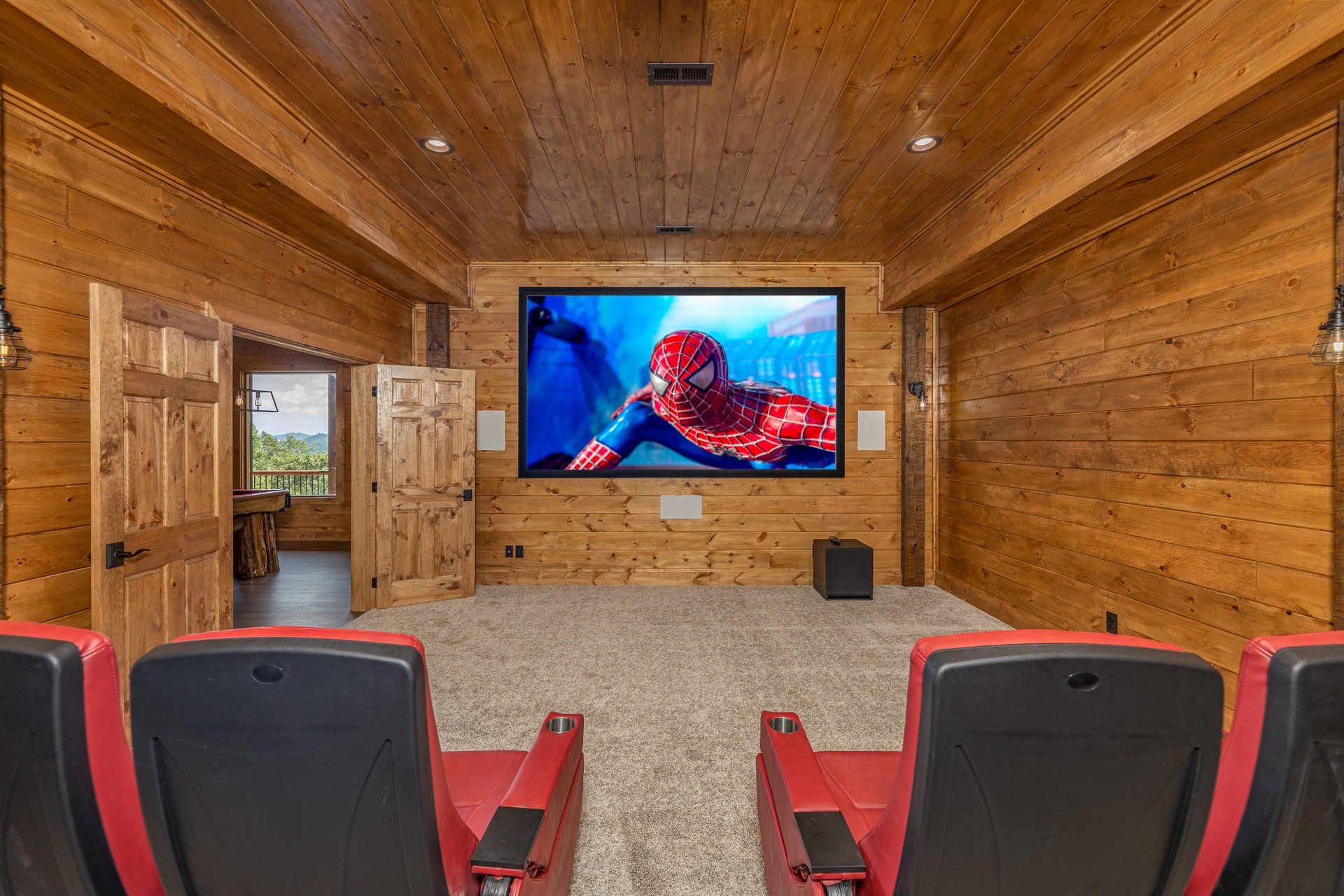 Home theater with seating for 18