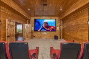 Home theater with seating for 18