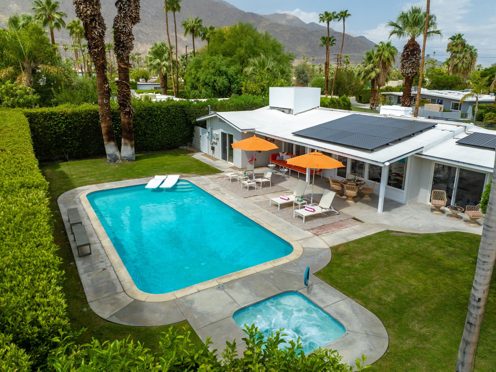 Aerial pool views