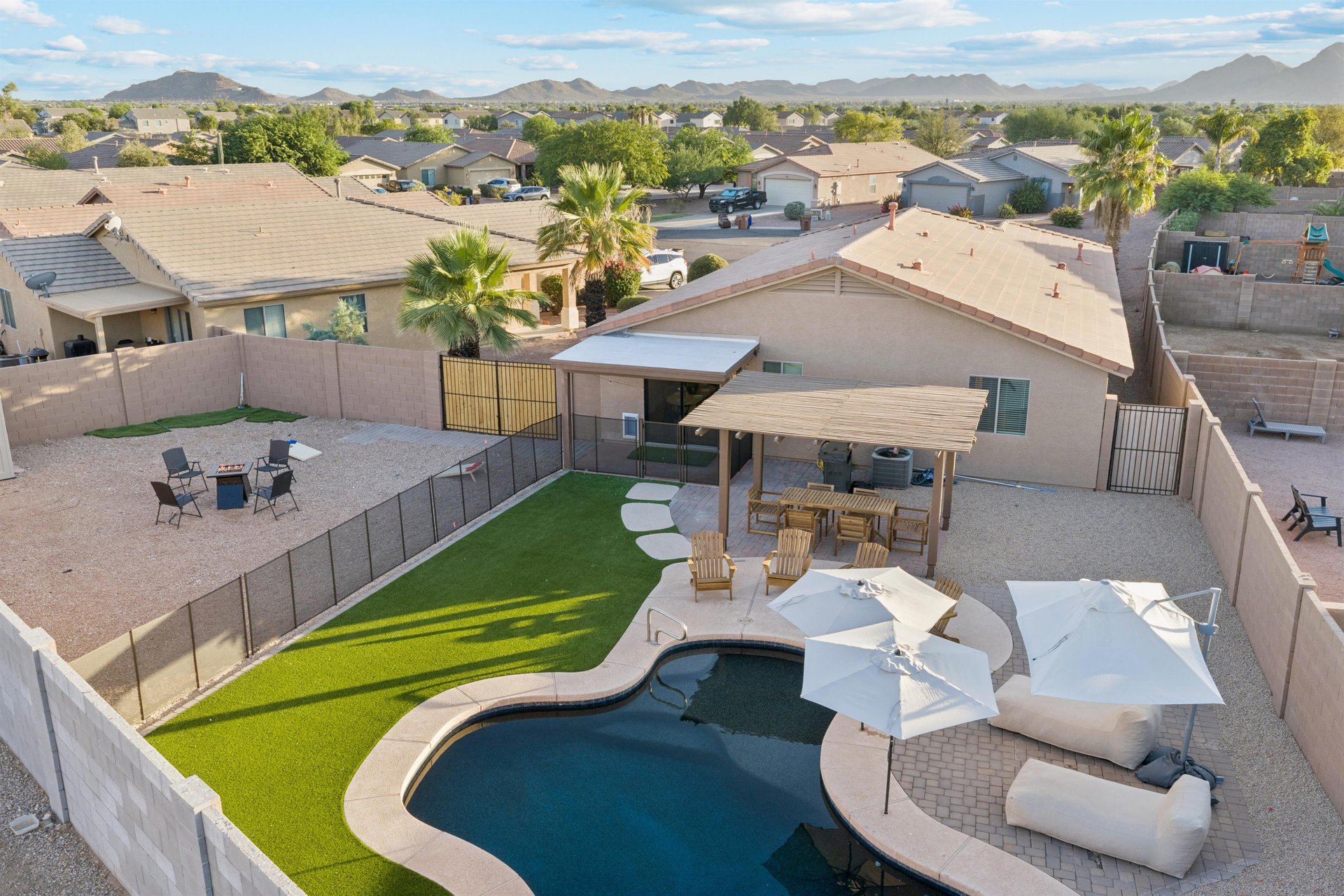 A beautiful 4 bedroom, 2 bathroom home located in San Tan Valley, AZ