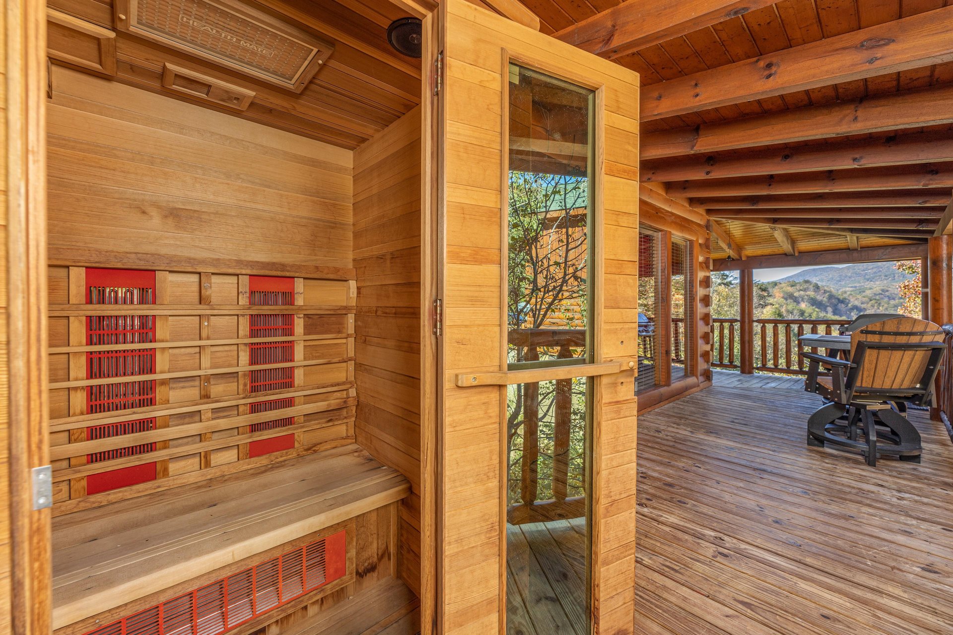 Sauna at Bears Dont Bluff, a 3 bedroom cabin rental located in Pigeon Forge