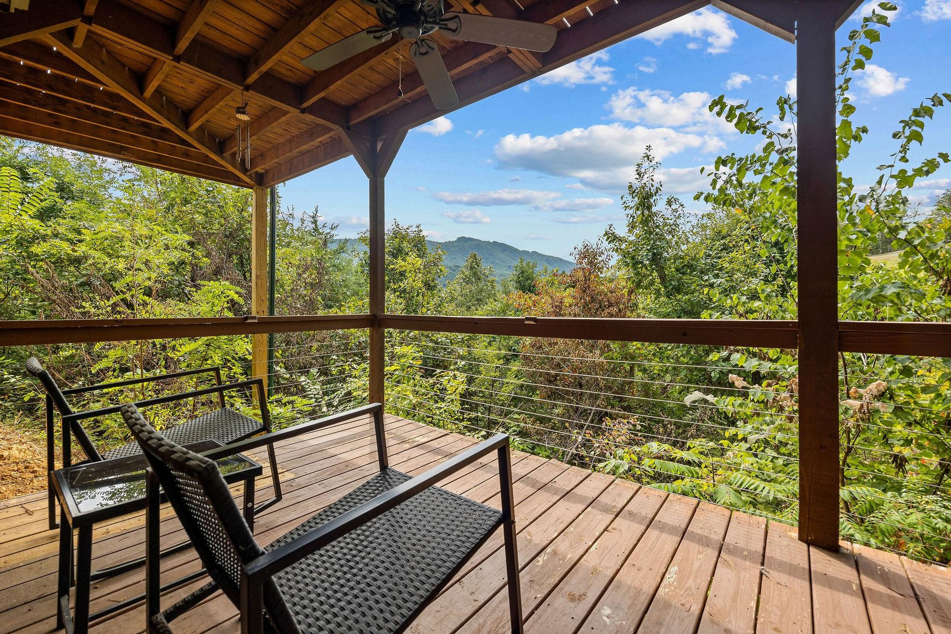 Outdoor seating with view