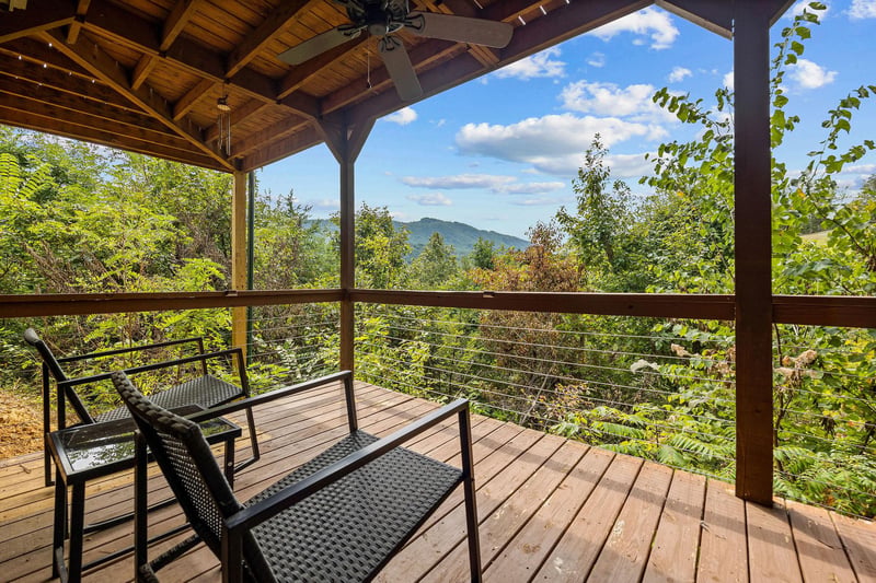 Outdoor seating with view